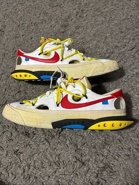 Off-White Men Sneakers in White, Red, Yellow & Blue